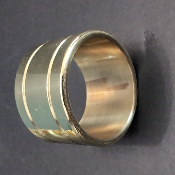 Vintage Baldwin Set Of 8 Brass Napkin Ring Holders. - Picture 5 of 8